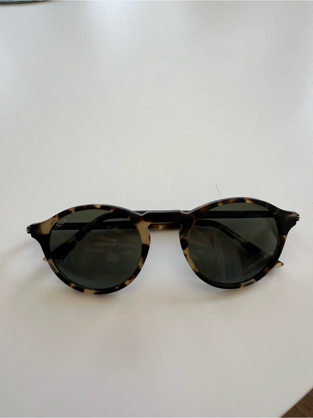 Tod's Tortoiseshell Round Sunglasses - Green Lenses